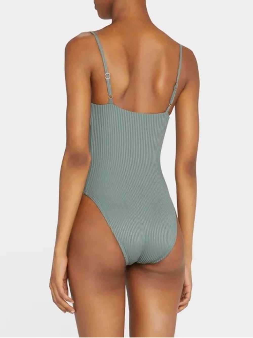 Vitamin A Jenna One Piece Swimsuit in Sea Green EcoRib - Picture 4 of 15